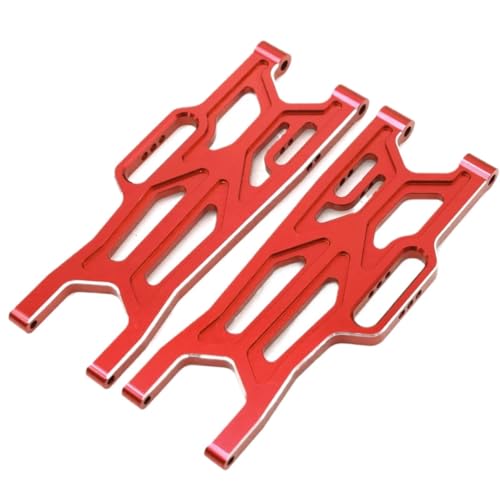 GTFRUQAS RC Ersatzteile Für Arrma 1/10 Für Kraton 4X4 4S V2 Für Blx Für Outcast 4X4 4S V2 RC Auto Upgrade Teile Metall Front Suspension Arme Für Schaukel Arm ARA330711(Red) von GTFRUQAS