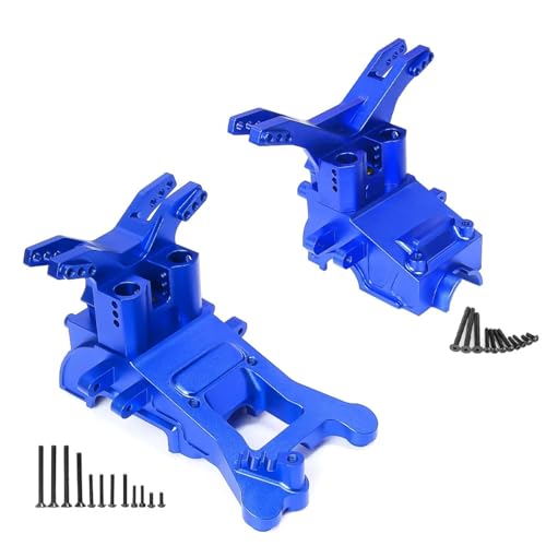 GTFRUQAS RC Ersatzteile Für Arrma BIGROCK Für Granit Für SENTON Für Typhon 1/8 1/10 3S Metall Vorne Und Hinten Getriebe Gehäuse Getriebe Box Upgrade Teile Zubehör(Blue) von GTFRUQAS