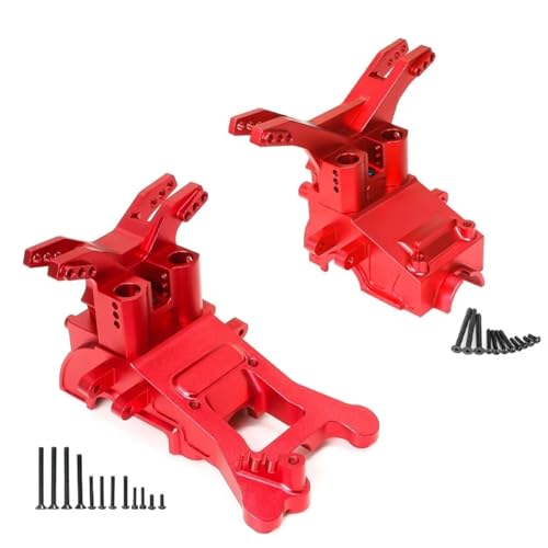 GTFRUQAS RC Ersatzteile Für Arrma BIGROCK Für Granit Für SENTON Für Typhon 1/8 1/10 3S Metall Vorne Und Hinten Getriebe Gehäuse Getriebe Box Upgrade Teile Zubehör(Red) von GTFRUQAS