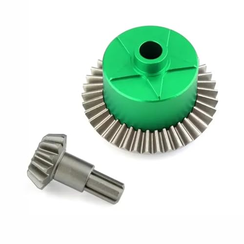 GTFRUQAS RC Ersatzteile Für Arrma Für Senton Für Kraton 1/10 1 Set Getriebe Differentialgehäuse Vorne Hinten Stahl Differentialgetriebe Kits Ersatz RC Autozubehör(Green) von GTFRUQAS