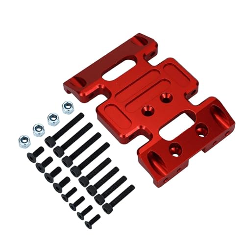 GTFRUQAS RC Ersatzteile Für Axial Für SCX10 90047 90022 90028 1/10 RC Crawler Upgrade Teile Skid Platte Übertragung Montieren RC Auto Geändert Zubehör(Red,B Style) von GTFRUQAS