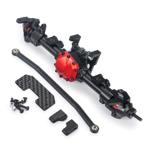 GTFRUQAS RC Ersatzteile Für Axial Für SCX10 II 90046 90047 90027 90028 1/10 Metall Vorne Hinten Portal Achse RC Für Rock Crawler Auto Modifiziertes Zubehör(1pcs Front Axle) von GTFRUQAS