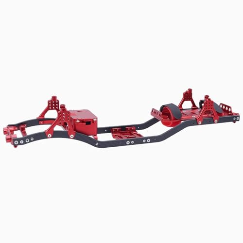 GTFRUQAS RC Ersatzteile Für Axial Für SCX10 II 90046 D90 1/10 RC Crawler Auto 275/313/324mm Radstand Carbon Faser Für Chassis Träger Rahmen Upgrade Teile(Red) von GTFRUQAS