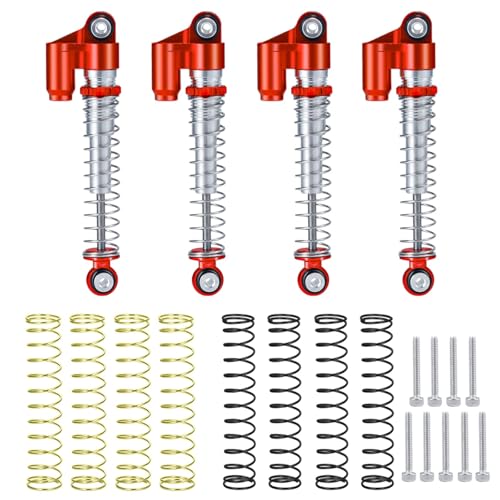 GTFRUQAS RC Ersatzteile Für Axial Für SCX24 90081 Für AXI00001 AXI00002 AXI00005 AXI00006 1/24 43mm Aluminium Stoßdämpfer Dämpfer Modifikation RC Crawler Auto Teile(Multi-Colored) von GTFRUQAS