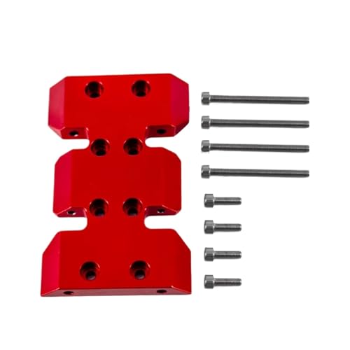 GTFRUQAS RC Ersatzteile Für Axial Für Scx10 1/10 Upgrade Teile Scal Rc Crawler Auto Zubehör Aluminium Unteren Schwerpunkt Metall Übersetzung Skid Platte(Red) von GTFRUQAS