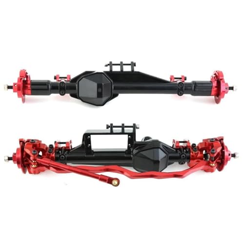 GTFRUQAS RC Ersatzteile Für Axial RBX10 Für Ryft 1/10 Metall Vorder- Und Hinterachse RC Crawler Auto Upgrade Teile Geändert Zubehör Ersatz DIY Teile(Red,1 Set (2pcs)) von GTFRUQAS