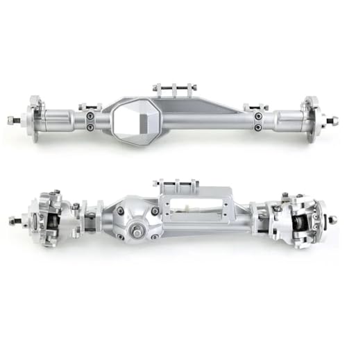 GTFRUQAS RC Ersatzteile Für Axial RBX10 Für Ryft 1/10 Metall Vorder- Und Hinterachse RC Crawler Auto Upgrade Teile Geändert Zubehör Ersatz DIY Teile(Silver,1 Set (2pcs)) von GTFRUQAS