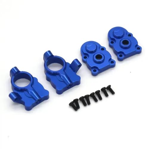 GTFRUQAS RC Ersatzteile Für FMS Für FCX24 1/24 Für Kleine Sieben Rc Auto Tür Achse Metall Getriebe Upgrade Teile C Block Lenkung Tasse Getriebe Abdeckung(Blue) von GTFRUQAS