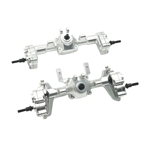 GTFRUQAS RC Ersatzteile Für FMS Für FCX24 1/24 Metall Portal Achse Komplette Vorder- Und Hinterachse RC Auto Upgrade Teile Modifizierte Zubehör Ersatz DIY Teile(Silver,1 Set (2pcs)) von GTFRUQAS