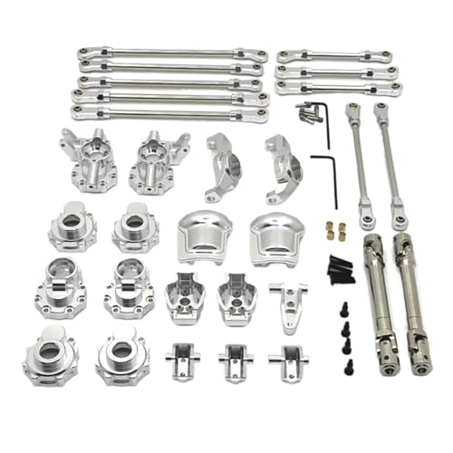 GTFRUQAS RC Ersatzteile Für HB Für Toys R1001 R1002 R1003 1/10 Portal Achse Getriebe Gehäuse Diff Abdeckung Achse Montieren Antriebswelle Link Kit RC Auto Upgrade Teile(Silver) von GTFRUQAS