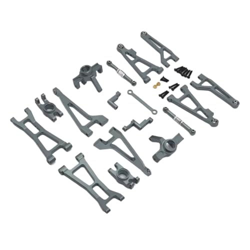 GTFRUQAS RC Ersatzteile Für HBX 16889 16889A 16890 16890A SG1601 SG1602 1/16 Metall Querlenker Lenkung Tasse Set RC Auto Upgrade Teile Kit(Gray) von GTFRUQAS