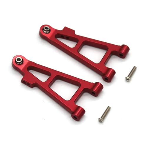 GTFRUQAS RC Ersatzteile Für MJX 16207 16208 16209 16210 H16 Fernbedienung Auto Front Lower Für Schaukel Arm Metall Ersatz Reparatur Teile(Red) von GTFRUQAS