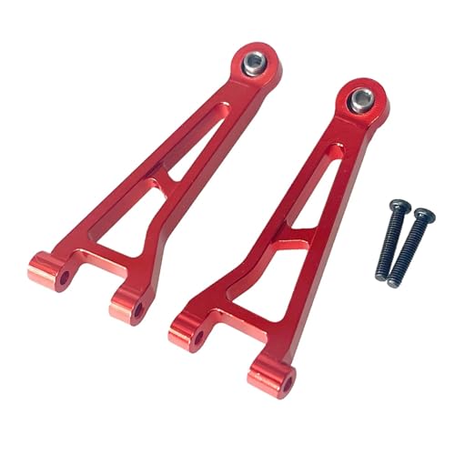 GTFRUQAS RC Ersatzteile Für MJX Für Hyper Go 1/14 14209 14210 H14BM Metall Front Upper Für Schaukel Arm Suspension Arme Fernbedienung RC Auto Upgrade Teile(Red) von GTFRUQAS