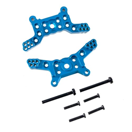 GTFRUQAS RC Ersatzteile Für MJX Für Hyper Go 1/14 14209 14210 H14BM RC Auto Metall Vorne Und Hinten Schock Turm Upgrade Teile Geändert Zubehör(Blue) von GTFRUQAS