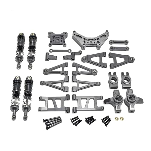 GTFRUQAS RC Ersatzteile Für MJX Für Hyper Go 1/14 14301 14302 14303 RC Auto Zubehör Metall Stoßdämpfer Für Schaukel Arm Lenkung Tasse Upgrade Teile Zubehör(Metallic) von GTFRUQAS