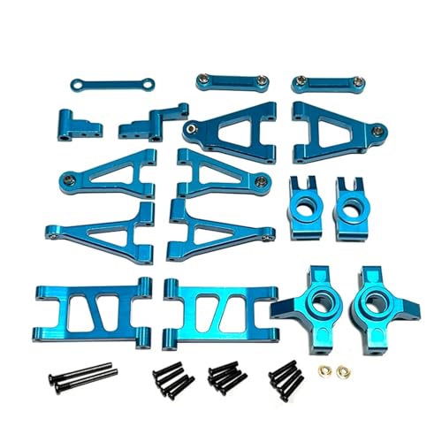 GTFRUQAS RC Ersatzteile Für MJX Für Hyper Go 1/14 14301 14302 Metall Für Schaukel Arm Lenkung Tasse Ersatzteile Fernbedienung Auto Upgrade Geändert Zubehör(Blue) von GTFRUQAS