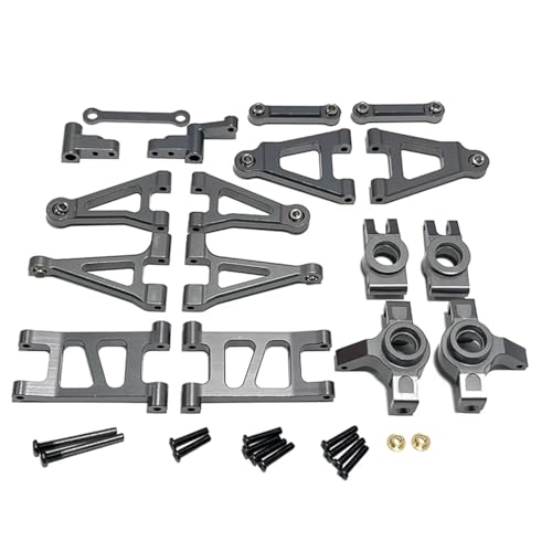 GTFRUQAS RC Ersatzteile Für MJX Für Hyper Go 1/14 14301 14302 Metall Für Schaukel Arm Lenkung Tasse Ersatzteile Fernbedienung Auto Upgrade Geändert Zubehör(Grey) von GTFRUQAS