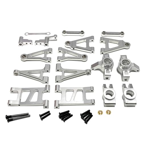 GTFRUQAS RC Ersatzteile Für MJX Für Hyper Go 1/14 14301 14302 Metall Für Schaukel Arm Lenkung Tasse Ersatzteile Fernbedienung Auto Upgrade Geändert Zubehör(Silver) von GTFRUQAS