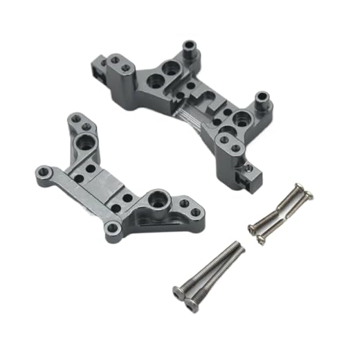 GTFRUQAS RC Ersatzteile Für MJX Für Hyper Go 1/14 16207 16208 16209 16210 H16 H16BM Rc Auto Teile Vorne Und Hinten Metall Shock Mount Modifiziertes Zubehör(Grey) von GTFRUQAS