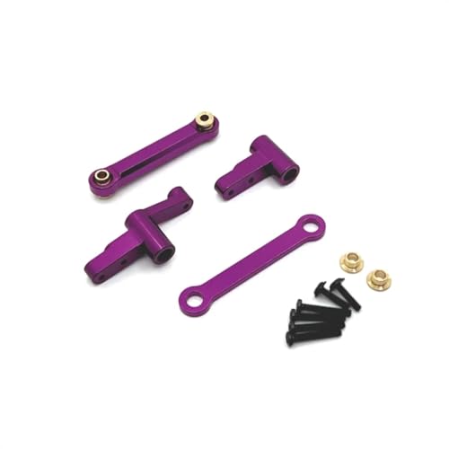 GTFRUQAS RC Ersatzteile Für MJX Für Hyper Go 14210 1/14 Metall Lenkung Tasse Oberen Unteren Für Schaukel Arm Set Shock Tower Halterung Körper Post RC Auto Upgrade Ersatzteil(Purple,A Style) von GTFRUQAS