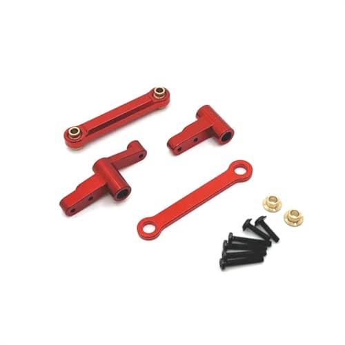 GTFRUQAS RC Ersatzteile Für MJX Für Hyper Go 14210 1/14 Metall Lenkung Tasse Oberen Unteren Für Schaukel Arm Set Shock Tower Halterung Körper Post RC Auto Upgrade Ersatzteil(Red,A Style) von GTFRUQAS