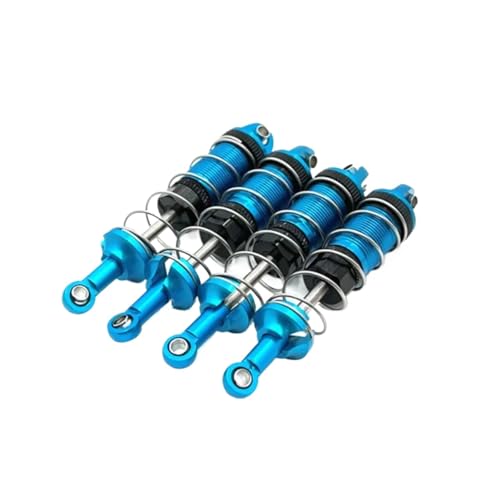 GTFRUQAS RC Ersatzteile Für MJX H16 16207 16208 16209 16210 4 Stücke Metall Vorne Und Hinten Stoßdämpfer 1/16 RC Auto Upgrades Teile Zubehör(Blue) von GTFRUQAS