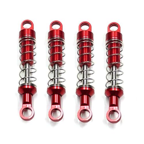 GTFRUQAS RC Ersatzteile Für MN 1/12 Für MN78 Für MN168 RC Auto Teile Metall Upgrade Nicht-Hydraulische Externe Für Frühling Stoßdämpfer Set RC Auto Zubehör(Red) von GTFRUQAS