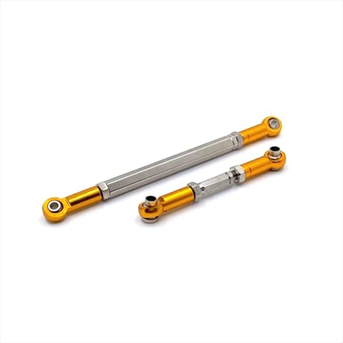 GTFRUQAS RC Ersatzteile Für MN 1/12 Für MN82 LC79 Für MN78 Metall Vorderachse Servo Linkage Lenkgestänge RC Auto Upgrade Teile Geändert Zubehör(Yellow) von GTFRUQAS