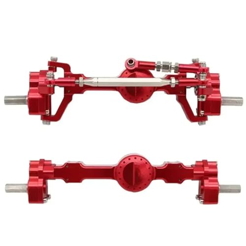 GTFRUQAS RC Ersatzteile Für MN D90 FJ45 MN40 MN45 MN90 MN91 MN96 MN99 Für MN99S Für MN98 1/12 Metall Vorne Und Hinten Portal Achse Set RC Auto Upgrade Teile(Red,1 Set (2pcs)) von GTFRUQAS