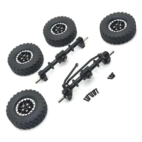 GTFRUQAS RC Ersatzteile Für MN Für MN82 LC79 Für MN78 D90 D91 D96 99S RC Fernbedienungssteuerungsteile Upgrade Vorder- Und Hinterachse Räder(Black) von GTFRUQAS