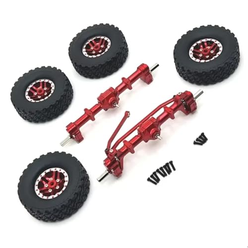 GTFRUQAS RC Ersatzteile Für MN Für MN82 LC79 Für MN78 D90 D91 D96 99S RC Fernbedienungssteuerungsteile Upgrade Vorder- Und Hinterachse Räder(Red) von GTFRUQAS