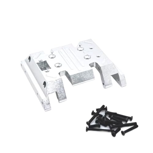 GTFRUQAS RC Ersatzteile Für MN128 MN86 MN86S MN86K MN86KS 1/12 Metall Für Chassis Skid Plate Center Getriebe Getriebehalterung RC Crawler Auto Upgrade Teile(Silver) von GTFRUQAS