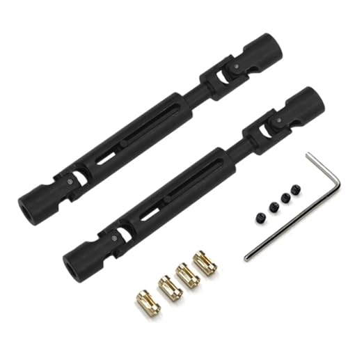 GTFRUQAS RC Ersatzteile Für MN168 Für MN82 Für MN78 1/12 Metall Antriebswelle CVD Antriebswelle Mit 3mm Bis 4mm Welle Hülse RC Auto Upgrade Teile Zubehör(Black) von GTFRUQAS