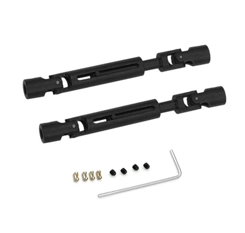 GTFRUQAS RC Ersatzteile Für MN82 LC79 MN78 Für Cherokee 1/12 Für SY1202 Für RTR 2,4G Antriebswelle Ersatz CVD Antriebswelle Mit 3Mm Bis 4Mm Wellenhülse RC Auto Metall Upgrade Teile(Black) von GTFRUQAS