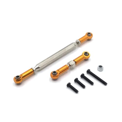 GTFRUQAS RC Ersatzteile Für Mangniu 1/12 D90 D91 D96 Für MN98 99S FJ45 Metall Lenkung Servo Stange Fernbedienung Auto Ersatz Upgrade Teile Zubehör(Yellow) von GTFRUQAS