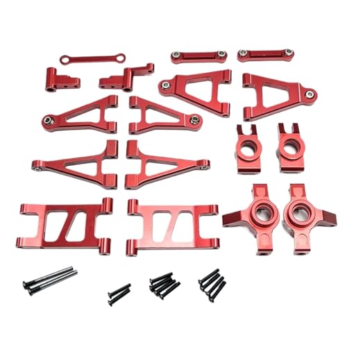 GTFRUQAS RC Ersatzteile Für Mjx Für Hyper Go 1/14 14301 14302 Fernbedienung Auto Metall Upgrade Für Schaukel Arm Lenkung Tasse Ersatzteile(Red) von GTFRUQAS