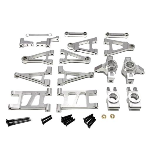 GTFRUQAS RC Ersatzteile Für Mjx Für Hyper Go 1/14 14301 14302 Fernbedienung Auto Metall Upgrade Für Schaukel Arm Lenkung Tasse Ersatzteile(Silver) von GTFRUQAS