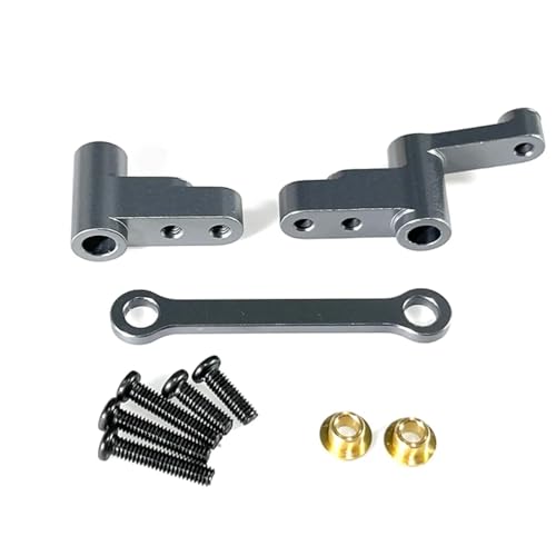 GTFRUQAS RC Ersatzteile Für Mjx Für Hyper Go 1/14 14301 14302 Metall Lenkung Gruppe Getriebe Komponenten Lenkung Getriebe Montage RC Auto Upgrade Teile(Grey) von GTFRUQAS