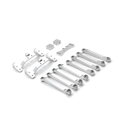 GTFRUQAS RC Ersatzteile Für Mn D90 D91 D96 Für Mn98 99S 1/12 Fernbedienung Auto Metall Geändert Pleuel Linkage Halterung Ersatz Reparatur Teile(Silver) von GTFRUQAS