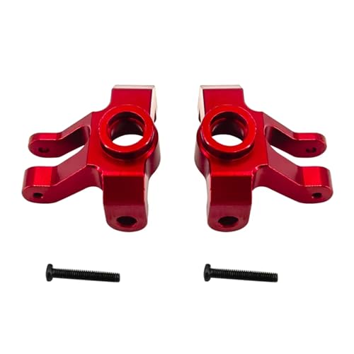 GTFRUQAS RC Ersatzteile Für Mn128 Für Model Mn86 G500 1/12 Skala Spielzeug Upgrade Teile Fernbedienung Rc Crawler Auto Zubehör Vorderachse Lenkung Tasse Metall(Red) von GTFRUQAS