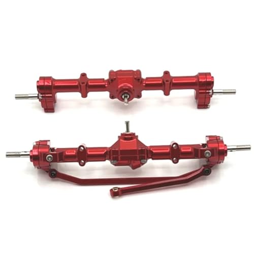 GTFRUQAS RC Ersatzteile Für Mn168 Metall Vordere Und Hintere Portal Achse 12mm Rad Hex Adapter 1/12 RC Auto Upgrade Teile Zubehör(Red) von GTFRUQAS