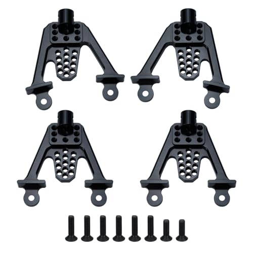 GTFRUQAS RC Ersatzteile Für SCX10 Achse 1/10 Fernbedienung Track Auto 1 Set Von Vorne Und Hinten Stoßdämpfer Dämpfer Montage Beiträge Lift Teile(Black) von GTFRUQAS