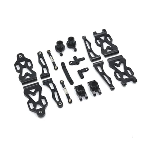 GTFRUQAS RC Ersatzteile Für SCY 16101 16102 16103 16104 16106 16201 Für JJRC Q130A Q130B Q141 Q117 1/16 Metall Vorderen Und Hinteren Arm Lenkung Tasse RC Auto Upgrade Teile(Black) von GTFRUQAS