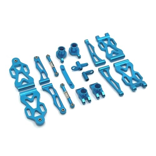 GTFRUQAS RC Ersatzteile Für SCY 16101 16102 16103 16104 16106 16201 Für JJRC Q130A Q130B Q141 Q117 1/16 Metall Vorderen Und Hinteren Arm Lenkung Tasse RC Auto Upgrade Teile(Blue) von GTFRUQAS