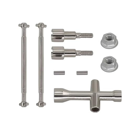 GTFRUQAS RC Ersatzteile Für SCY Bürstenlosen 16101 16102 16103 Pro 1/16 Metall Vorne Hinten Antriebswelle CVD Dogbone Kits Set Antriebswelle RC Teile(Rear) von GTFRUQAS