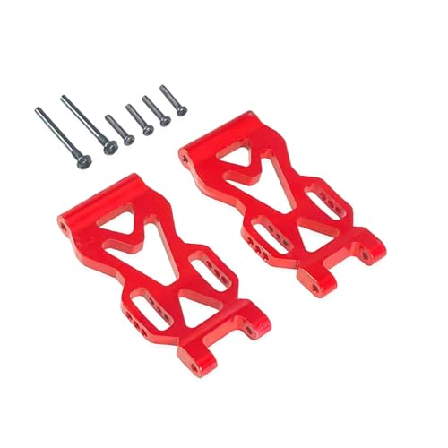 GTFRUQAS RC Ersatzteile Für SCY Für 16101 16102 16103 16104 16106 16201 1/16 Suspension Arm Rear Lower Sway ArmeUpgrade Metall Teile Zubehör(Red) von GTFRUQAS