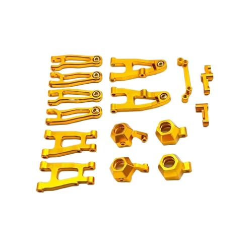 GTFRUQAS RC Ersatzteile Für SG1603 Für SG1604 UD1601 UD1602 UD1603 1/16 Metall Vorne Und Hinten Für Schaukel Arm Lenkung Cup Set RC Auto Upgrades Teile(Yellow) von GTFRUQAS