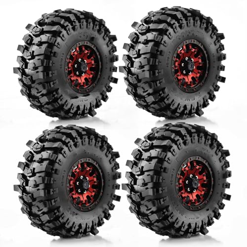 GTFRUQAS RC Ersatzteile Für TRX4 Für Axial Für SCX10 90046 Gen8 Für Rbx10 1:10 RC Auto Teile 110 * 38 Mm 1,9 "Rad Felgen Reifen Set RC Rock Crawler Auto Dekoration Zubehör(F002) von GTFRUQAS