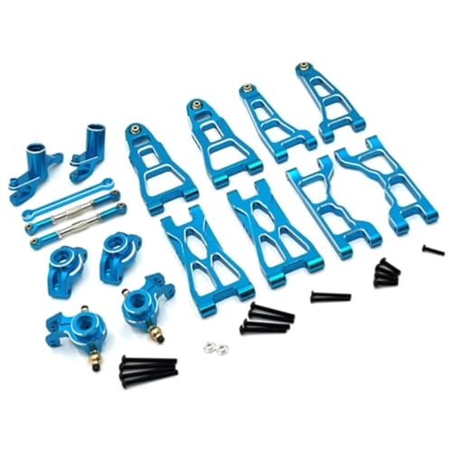 GTFRUQAS RC Ersatzteile Für UD1201 UD1202 PRO 1/12 Metall Lenkung Tasse Vorne Und Hinten Suspension Arm Lenkung Montage Kit RC Auto Upgrade Teile Zubehör(Blue) von GTFRUQAS