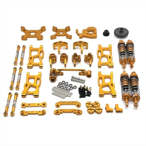 GTFRUQAS RC Ersatzteile Für WLtoys 1/14 144001 144002 144010 1/12 124017 124019 124007 Für RIaarIo XDKJ-001 XDKJ-006 AM-X12 RC Auto Metall Upgrade Teile Modifiziertes Zubehör(Yellow) von GTFRUQAS